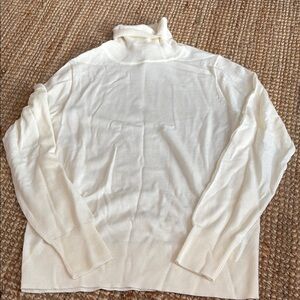 J. Crew Cream Cowl Turtleneck Sweater
